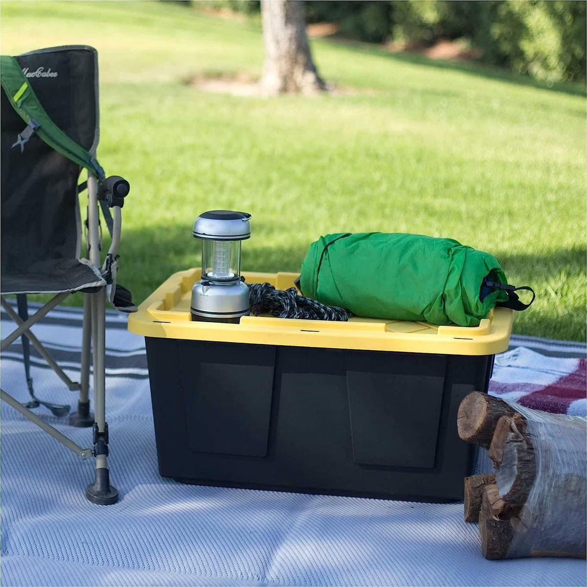 Greenmade Pro Plastic 27 Gal Storage Box, Black